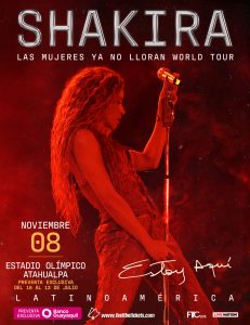 SHAKIRA SUMA FECHA EN ECUADOR PARA DESPEDIR SU EXITOSA GIRA MUNDIAL ‘LAS MUJERES YA NO LLORAN WORLD TOUR’.