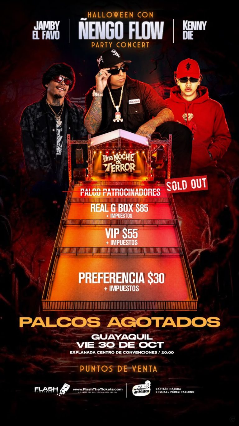 ¡Faltan pocos días! Ñengo Flow enciende Halloween en Guayaquil.